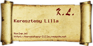 Keresztesy Lilla névjegykártya